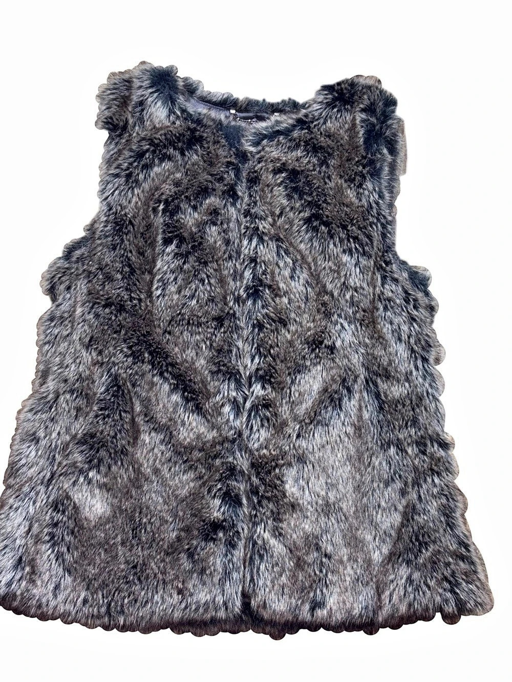 Banana Republic Faux Fur Vest Gray Size Small Like New